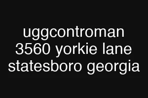 uggcontroman 3560 yorkie lane statesboro georgia